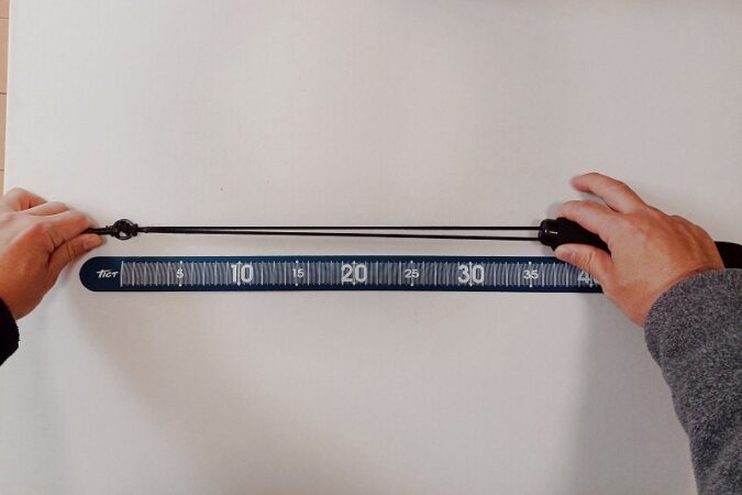 ラバーランディングネットを伸ばしたところ