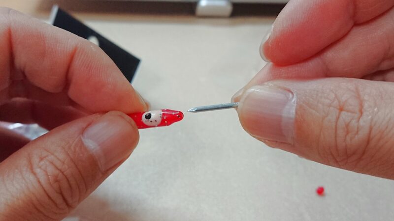 タコベイトに穴を開ける